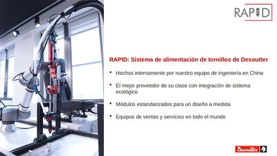 Alimentador de tornillos con especificaciones